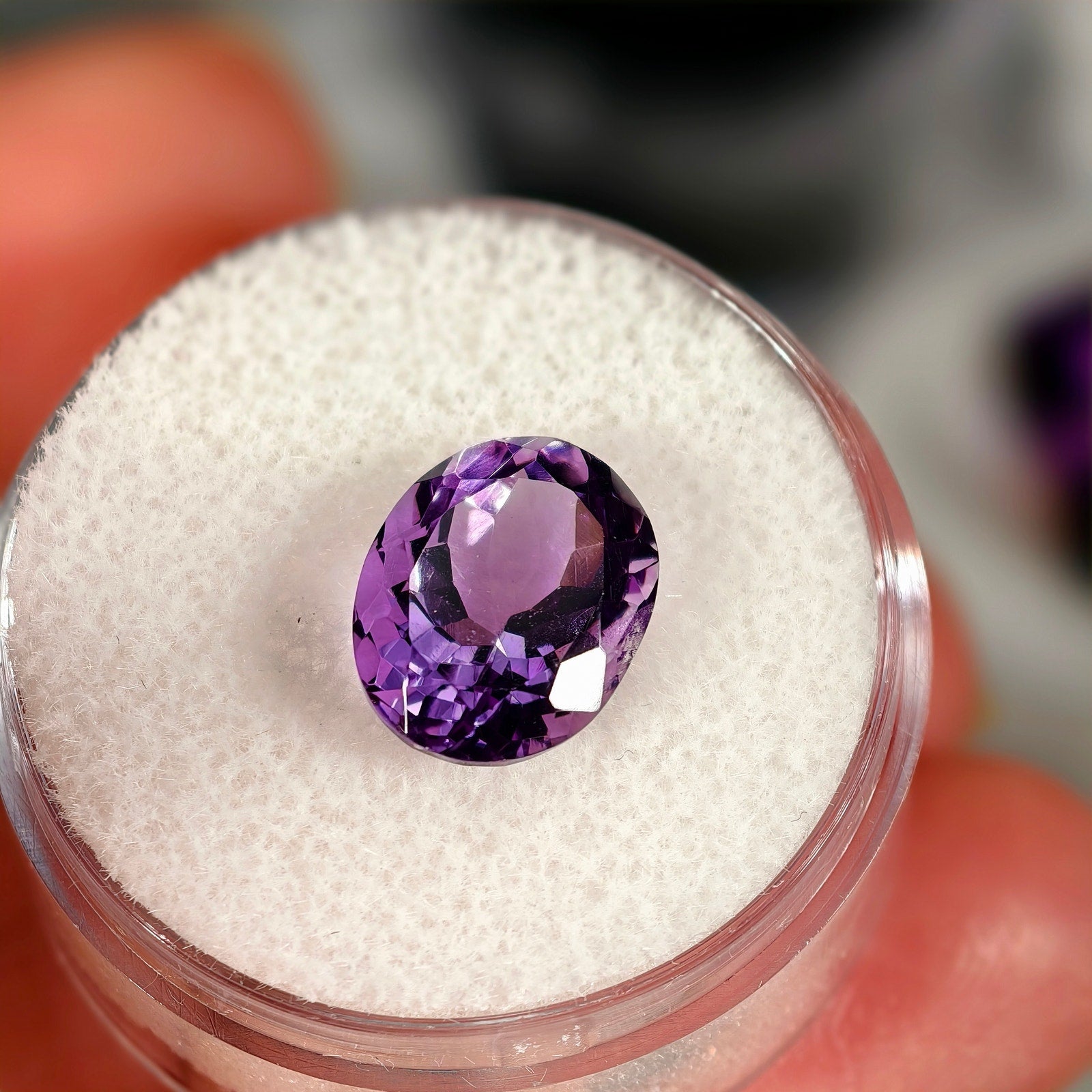 3.65ct Amethyst Gemstone Oval Cut