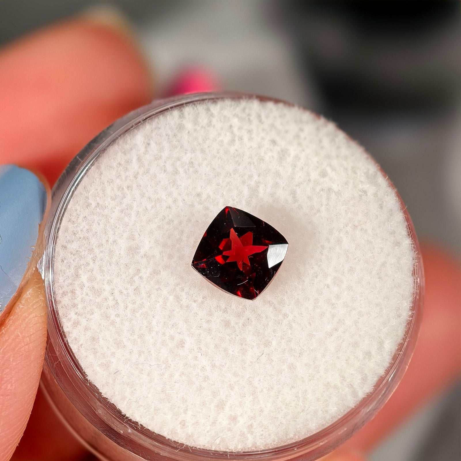 1.40ct Garnet Cushion Cut Gemstone