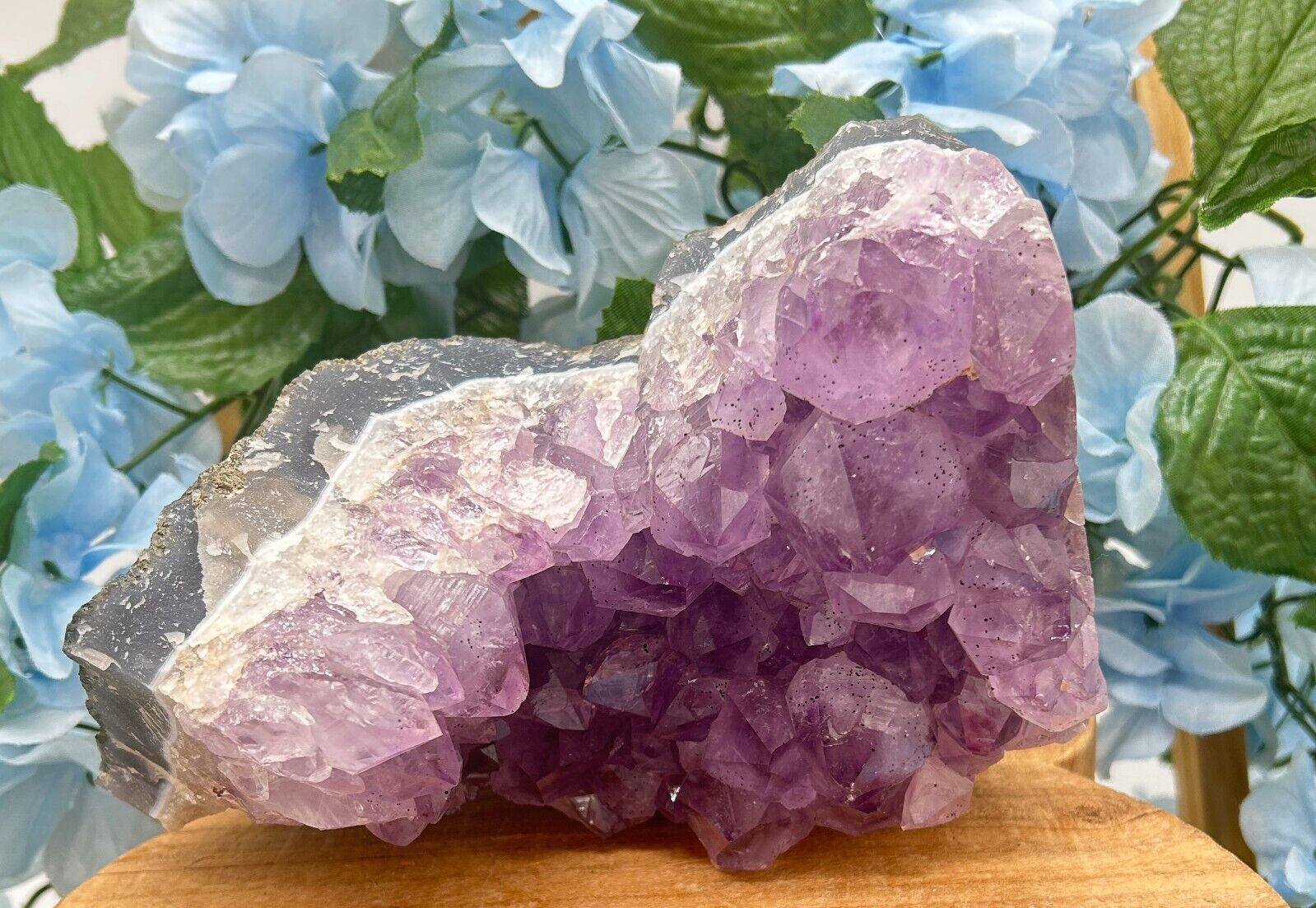 Amethyst Druzy Quartz Crystal Specimen - 3 Pound 9.8 Ounces