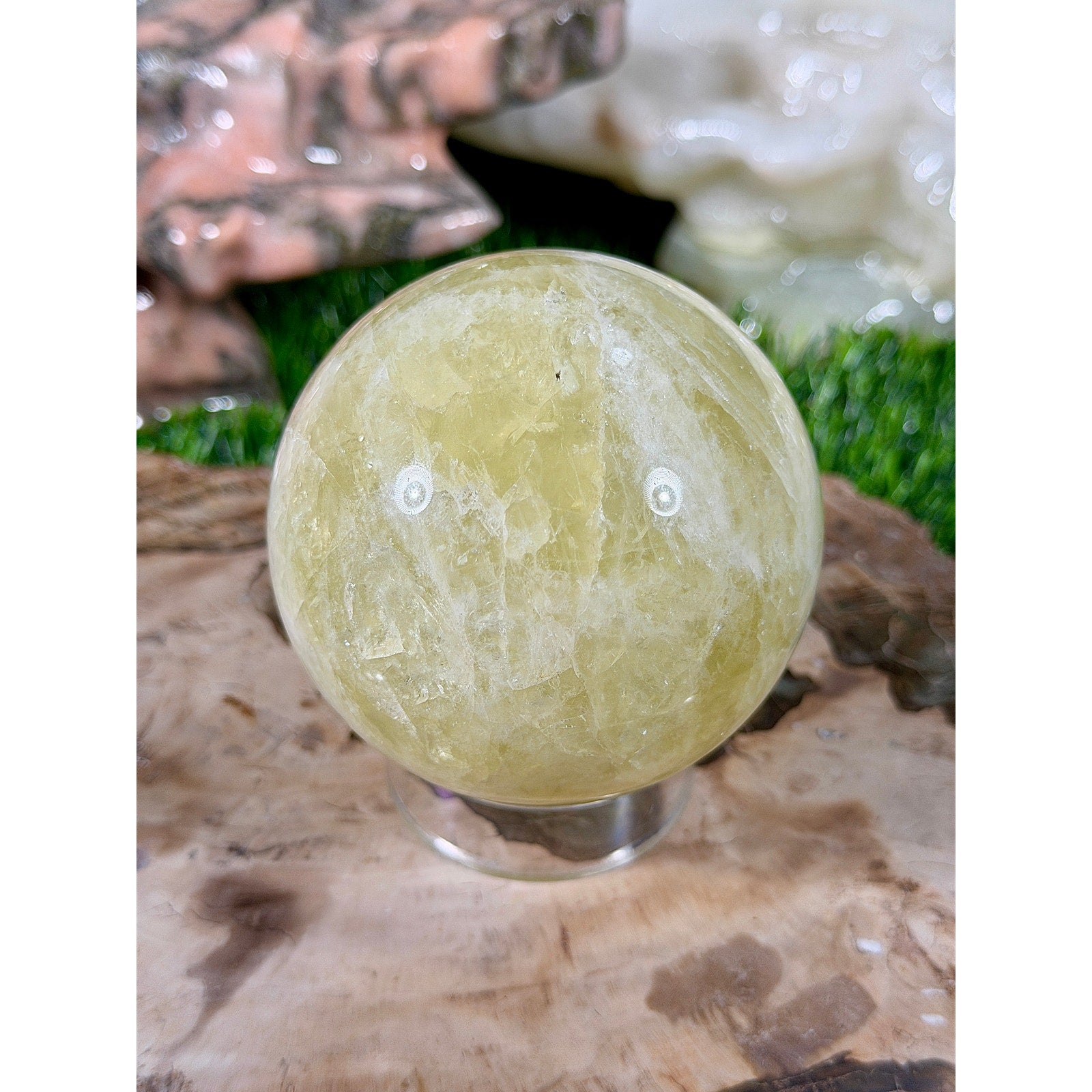 64mm Citrine Crystal Sphere 1 lb 0.8 oz