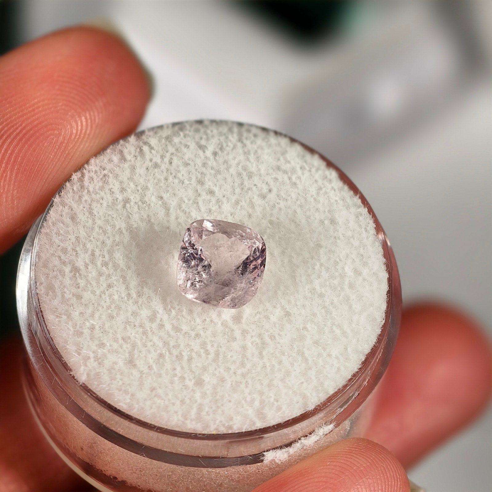 1.45ct Morganite Cushion Cut Gemstone