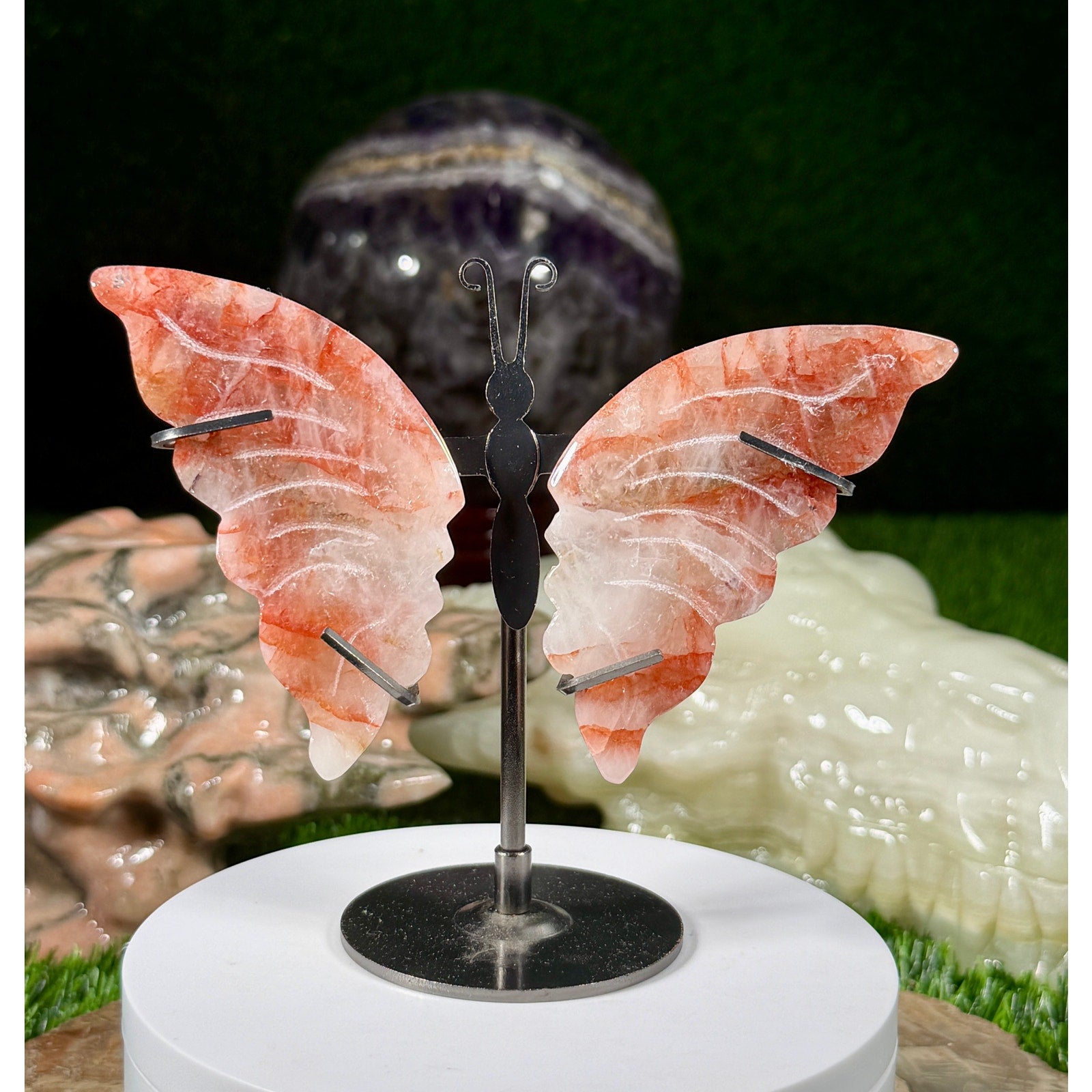 Fire Quartz Crystal Butterfly Wing