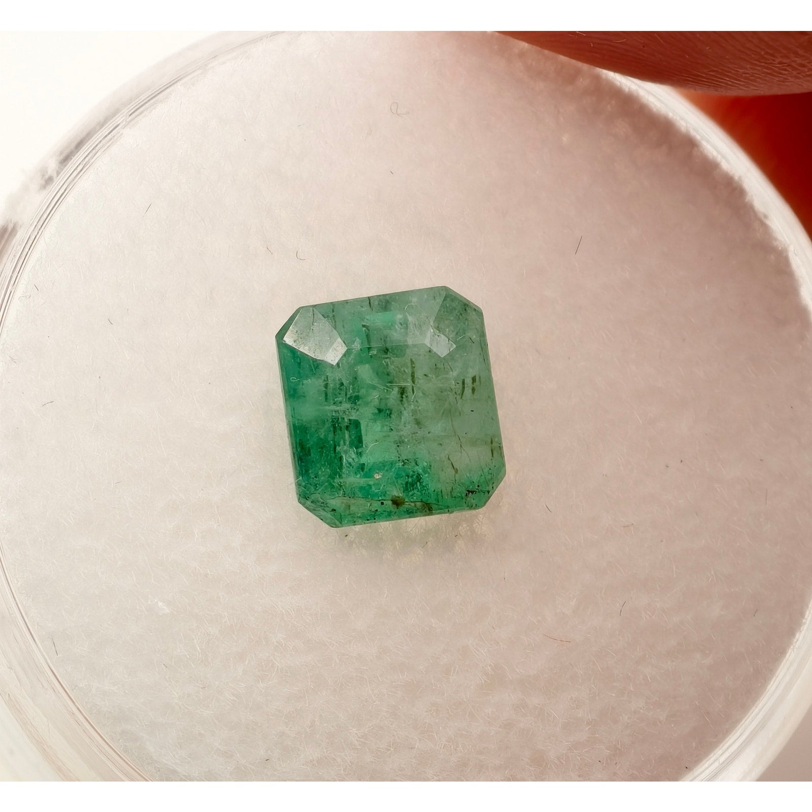 1.50ct Brazilian Emerald Faceted Square Cut Gemstone