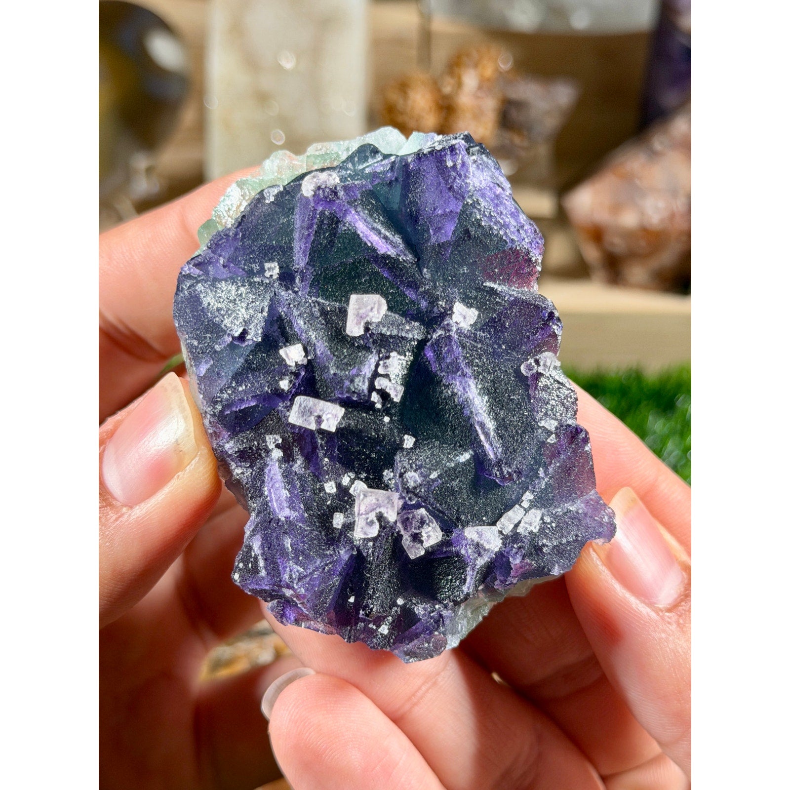 Tri-Color Octahedral Fluorite | 4.4 oz | UV-Reactive Collector Specimen