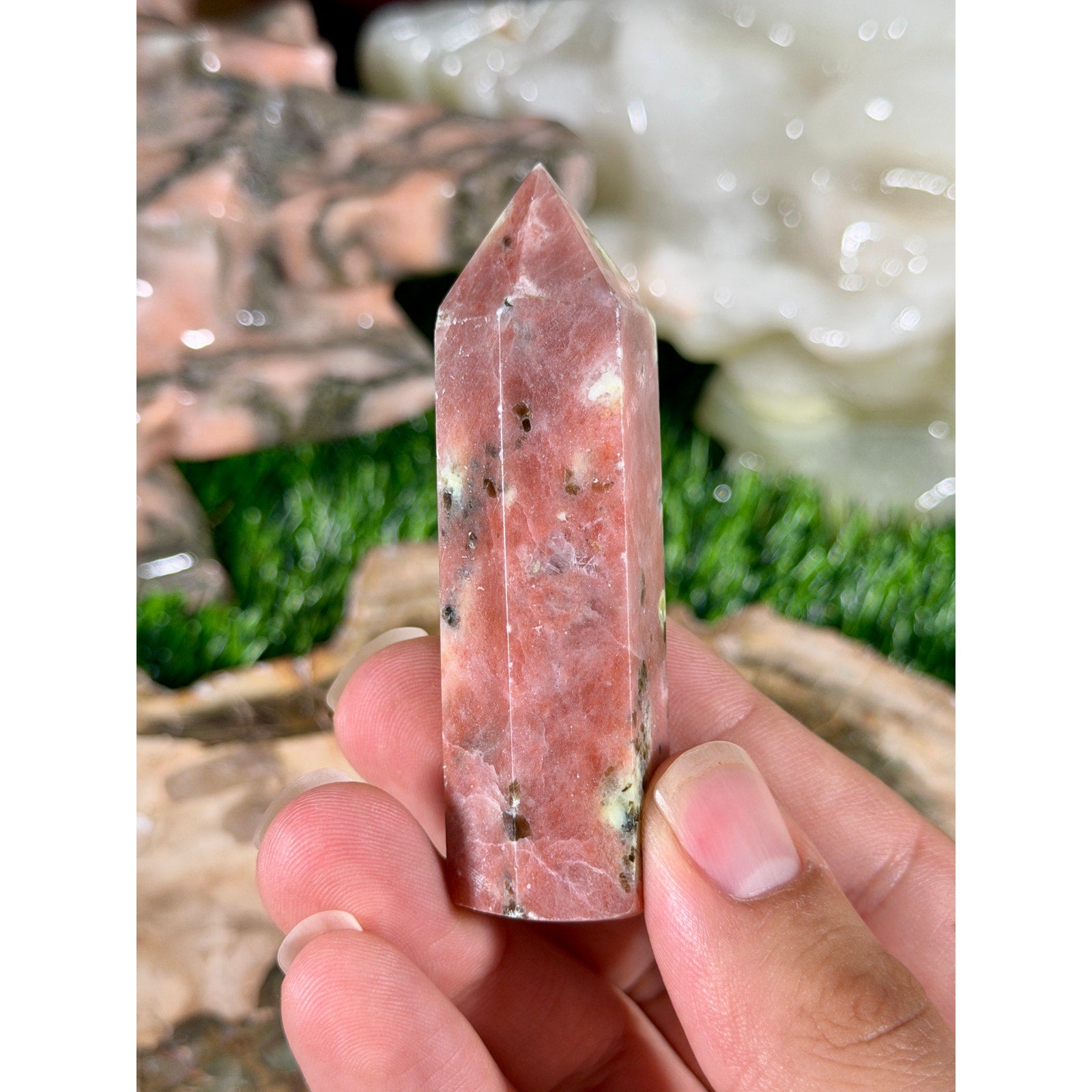Peach Blossom Crystal Tower 2.75in 2.1oz