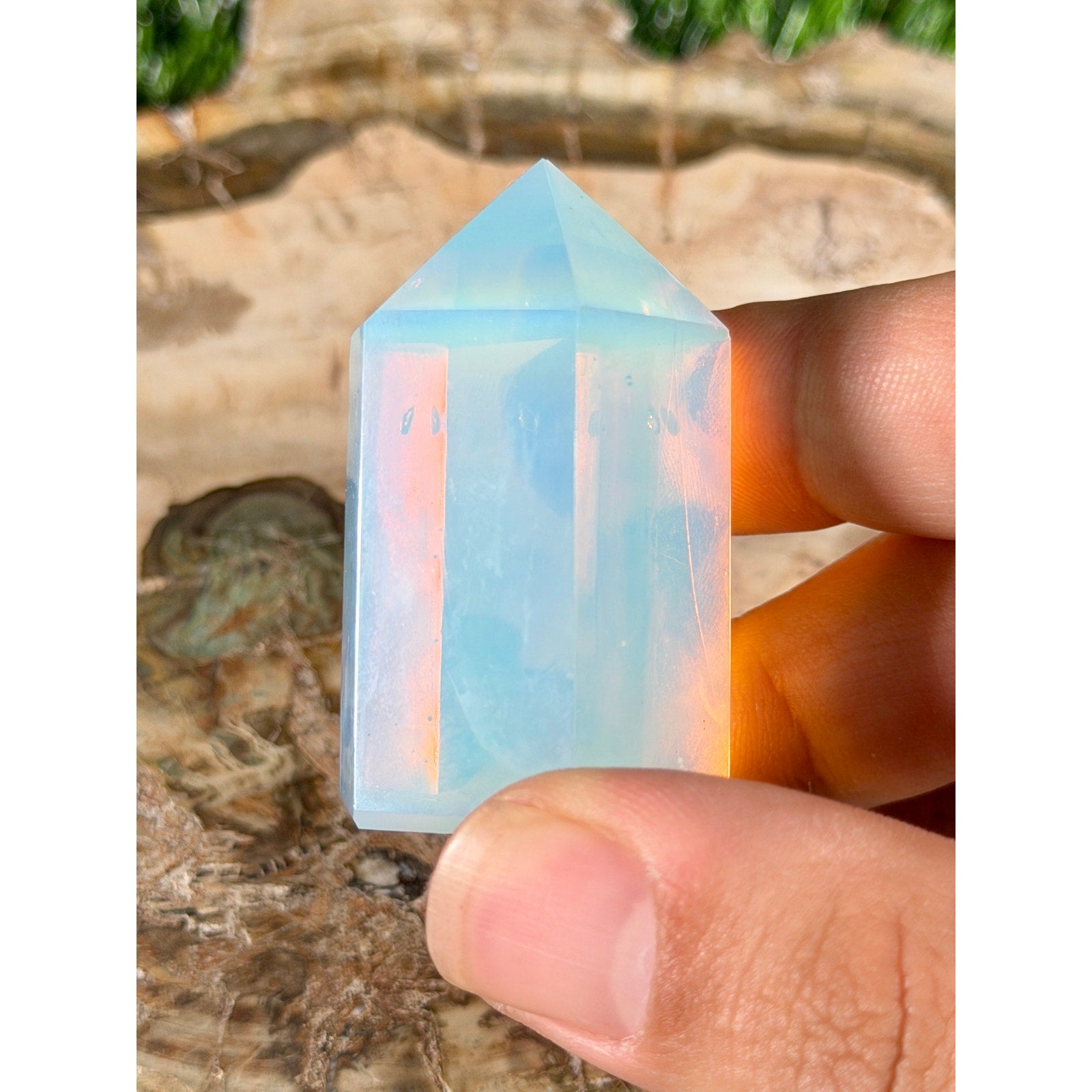 Opalite Crystal Tower 1.5in 2.1oz