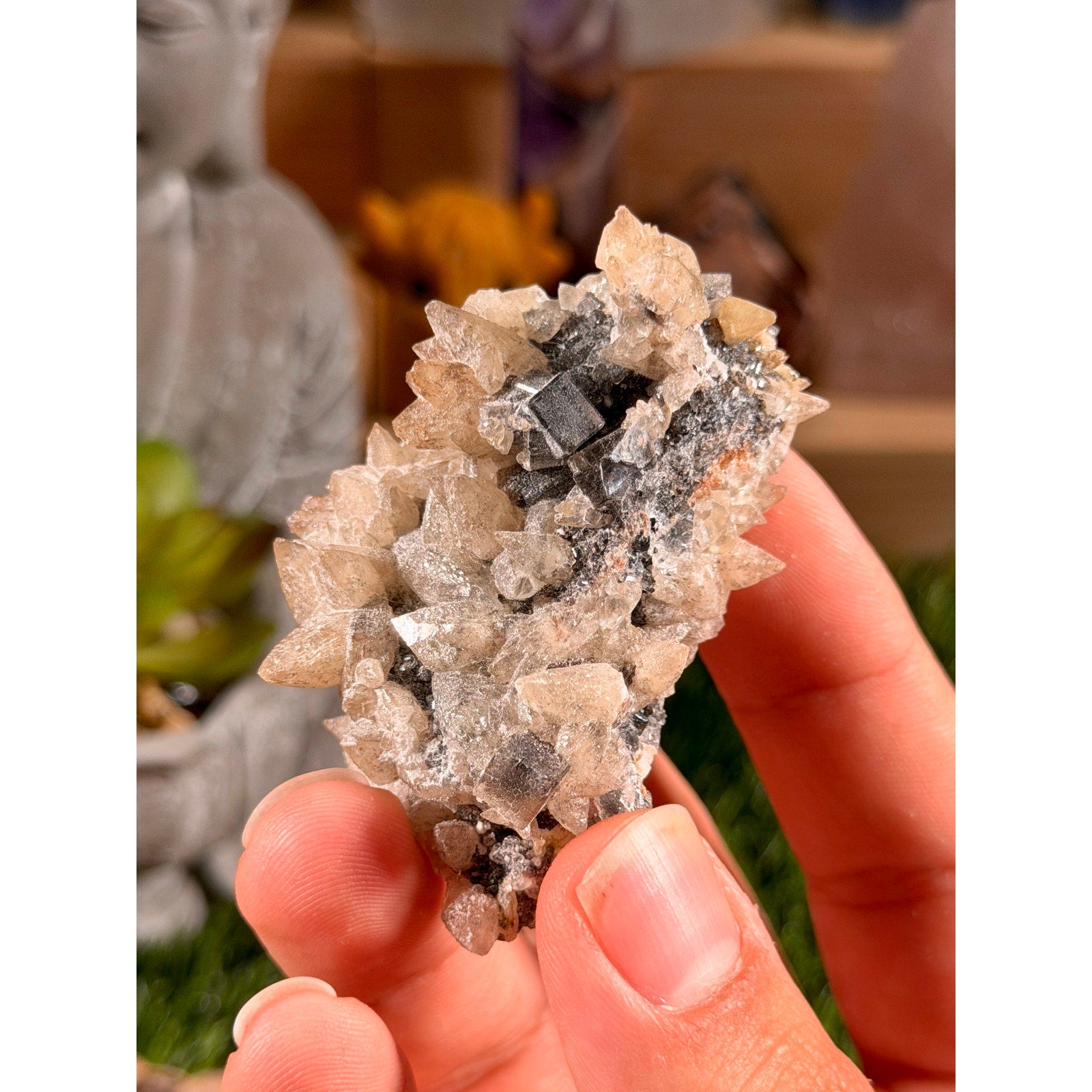 Dogtooth Calcite & Fluorite Specimen