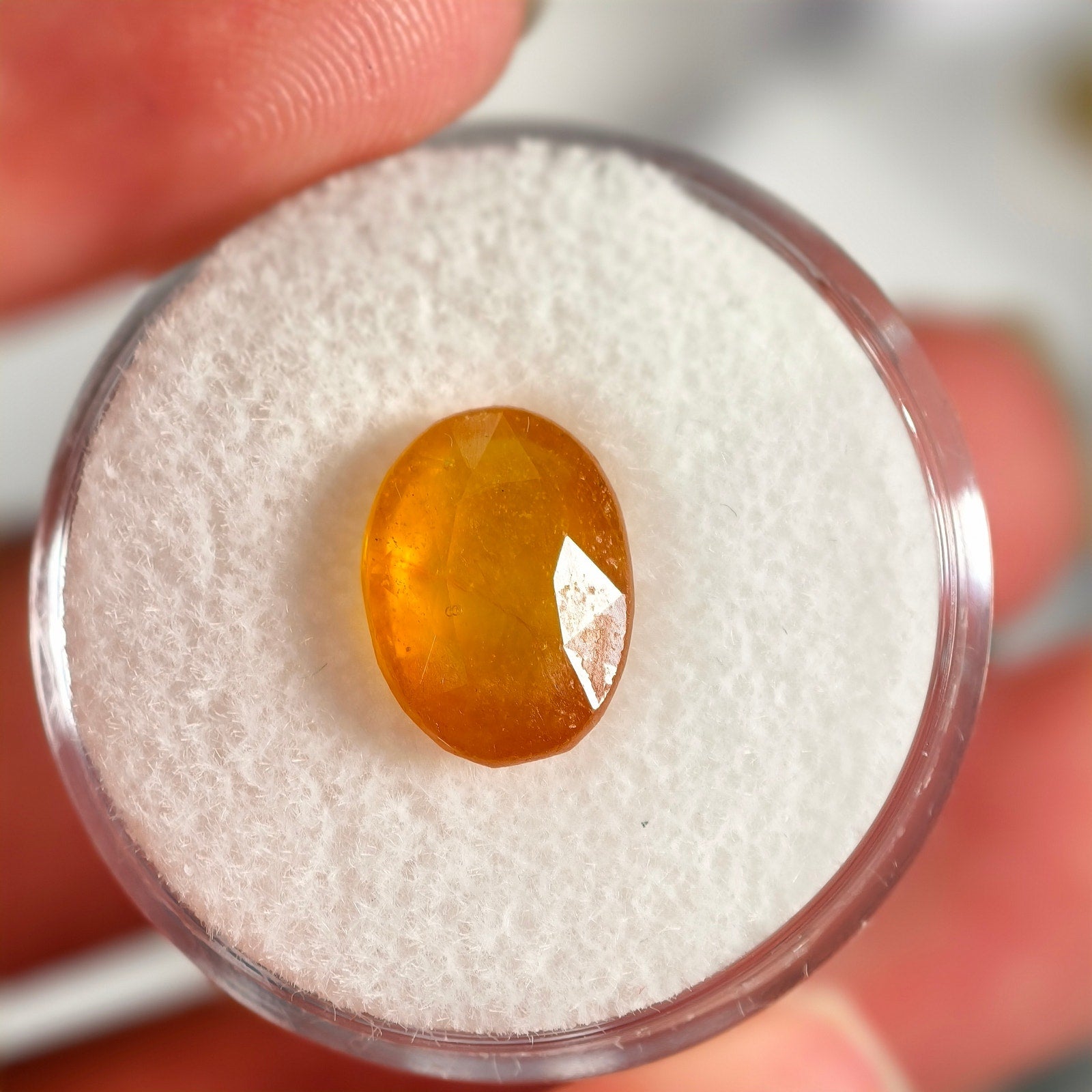 4.70ct Orange Sapphire (Glass Filled) Oval Cut Gemstone