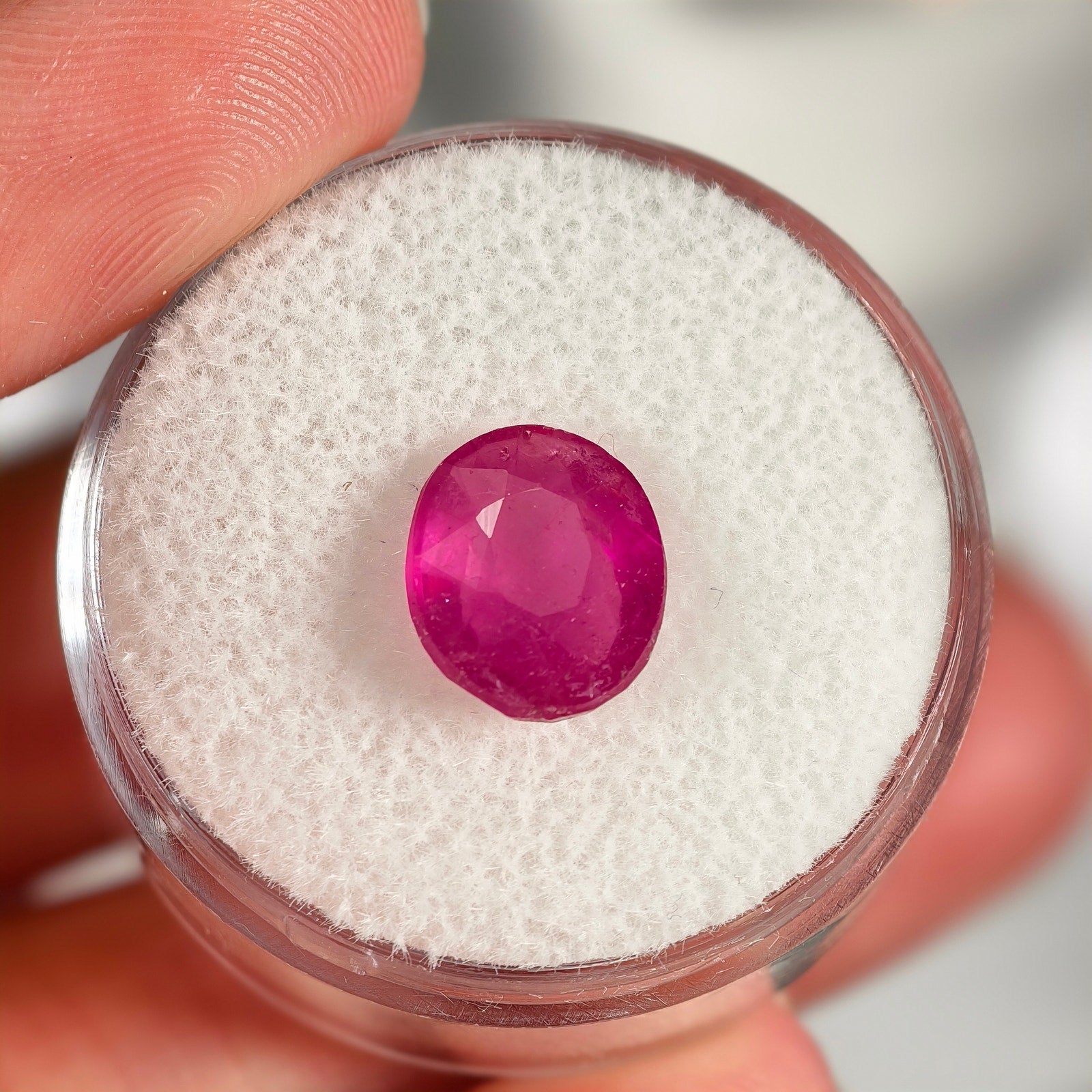 3.40ct Ruby (Glass Filled) Oval Cut Gemstone