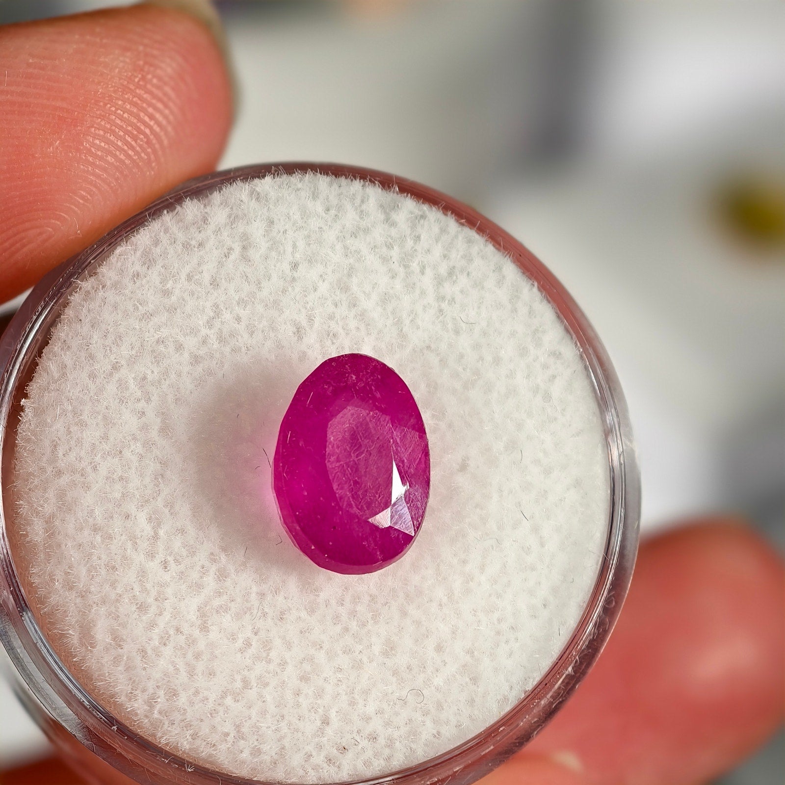 3.60ct Ruby (Glass Filled) Oval Cut Gemstone