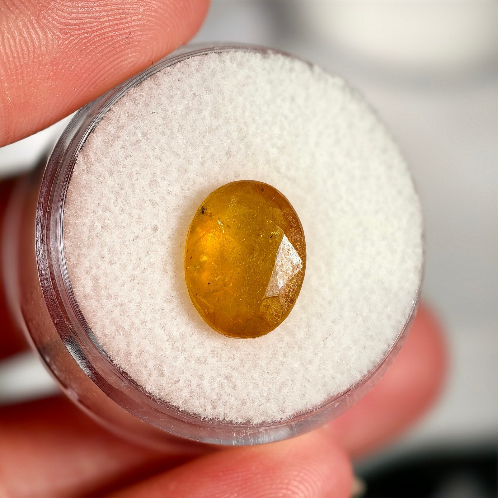 5.35ct Orange Sapphire (Glass Filled) Oval Cut Gemstone