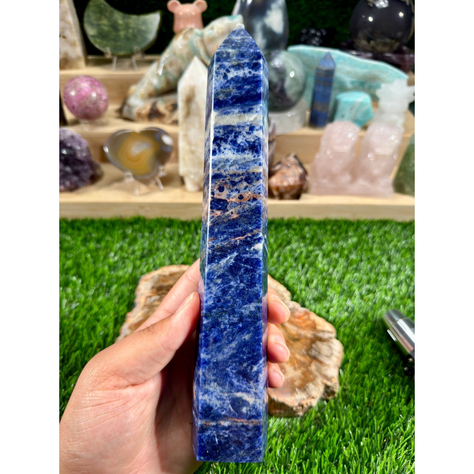 Sodalite Tower | 1 lb 7.5 oz | 10 Inch Blue Crystal Tower