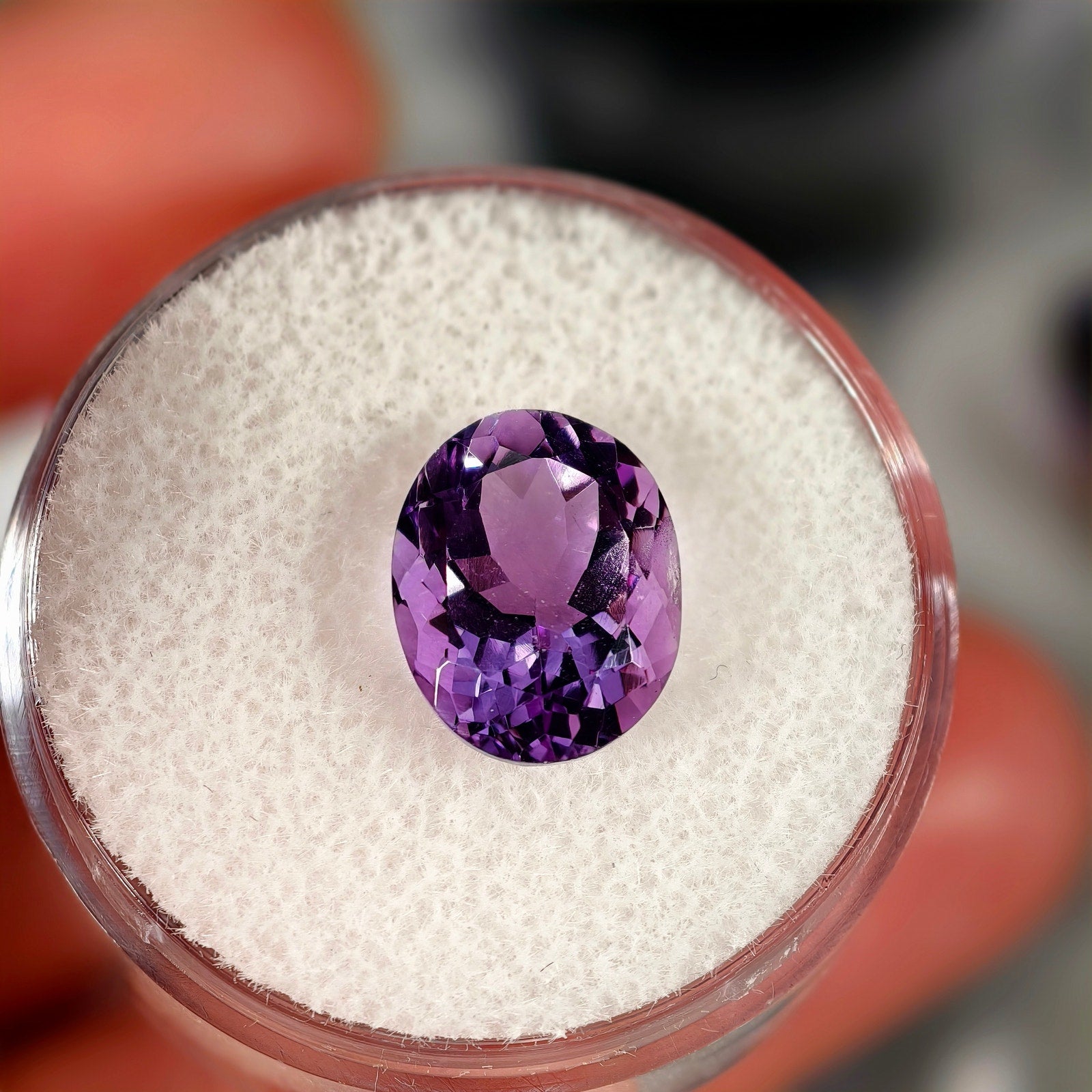 3.65ct Amethyst Gemstone Oval Cut