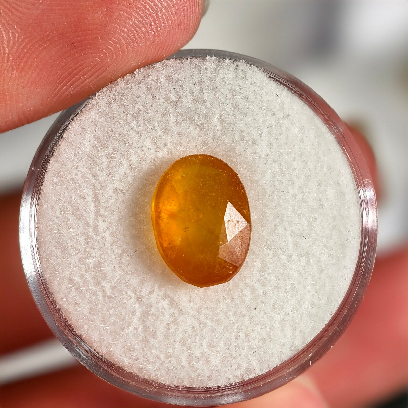 4.70ct Orange Sapphire (Glass Filled) Oval Cut Gemstone