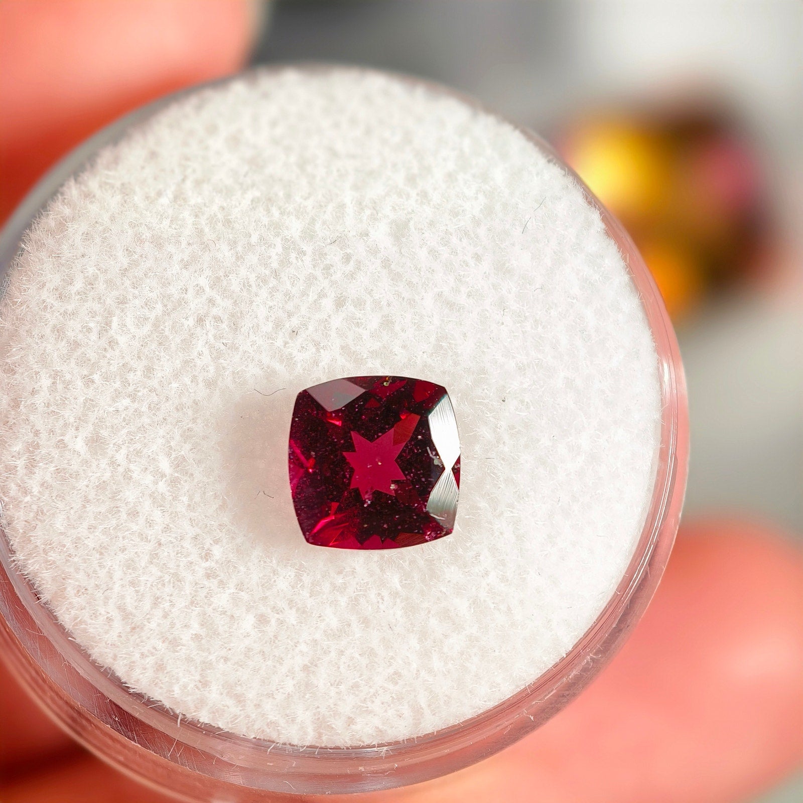 1.90ct Rhodolite Garnet Cushion Cut Gemstone