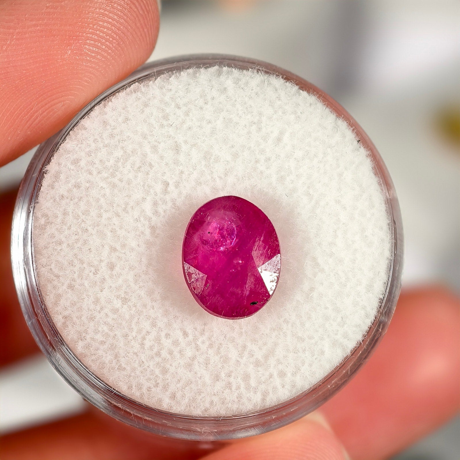 3.80ct Ruby (Glass Filled) Oval Cut Gemstone