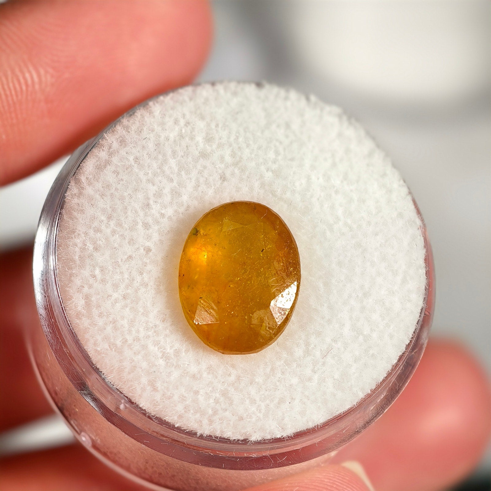 5.35ct Orange Sapphire (Glass Filled) Oval Cut Gemstone