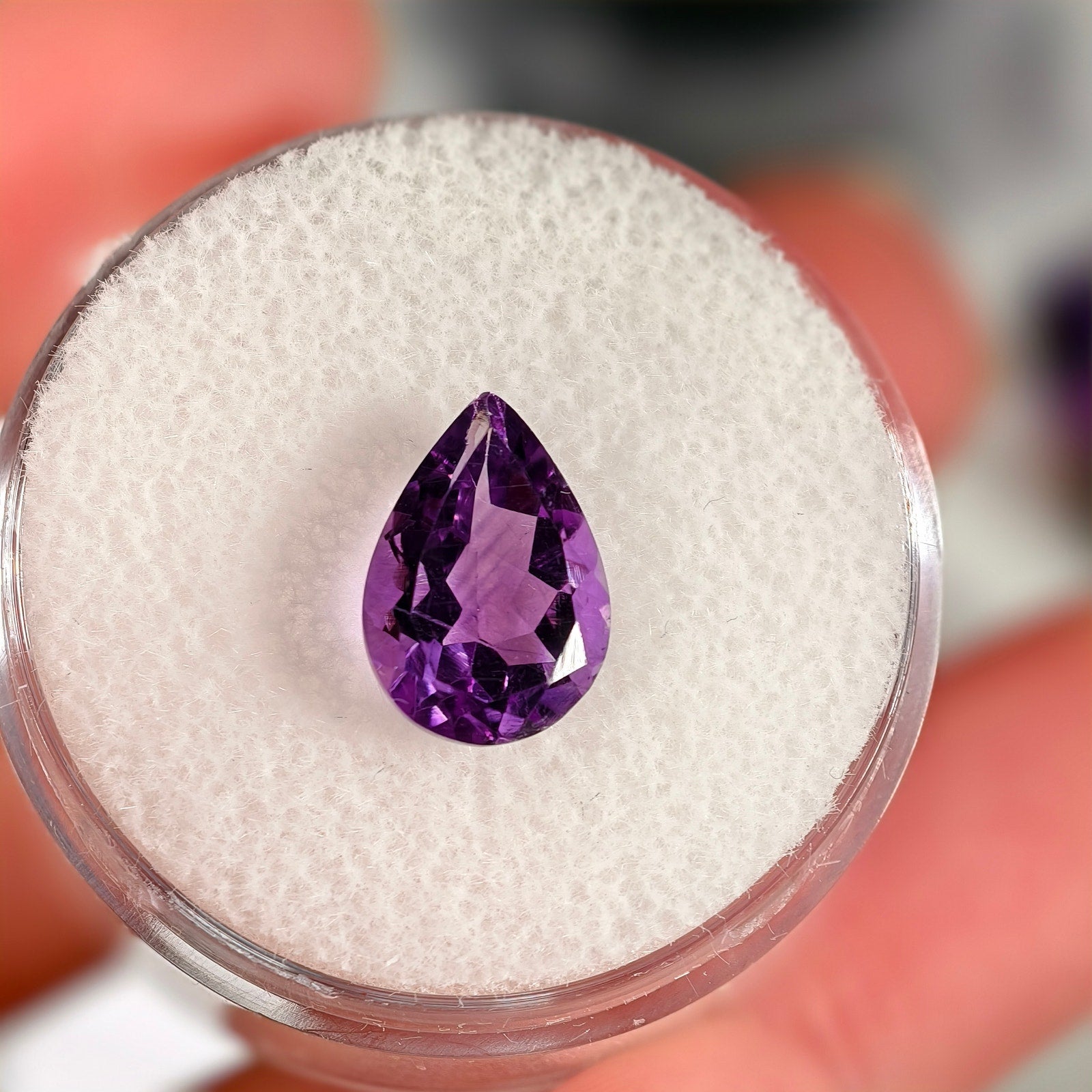 2.45ct Amethyst Gemstone Pear Cut