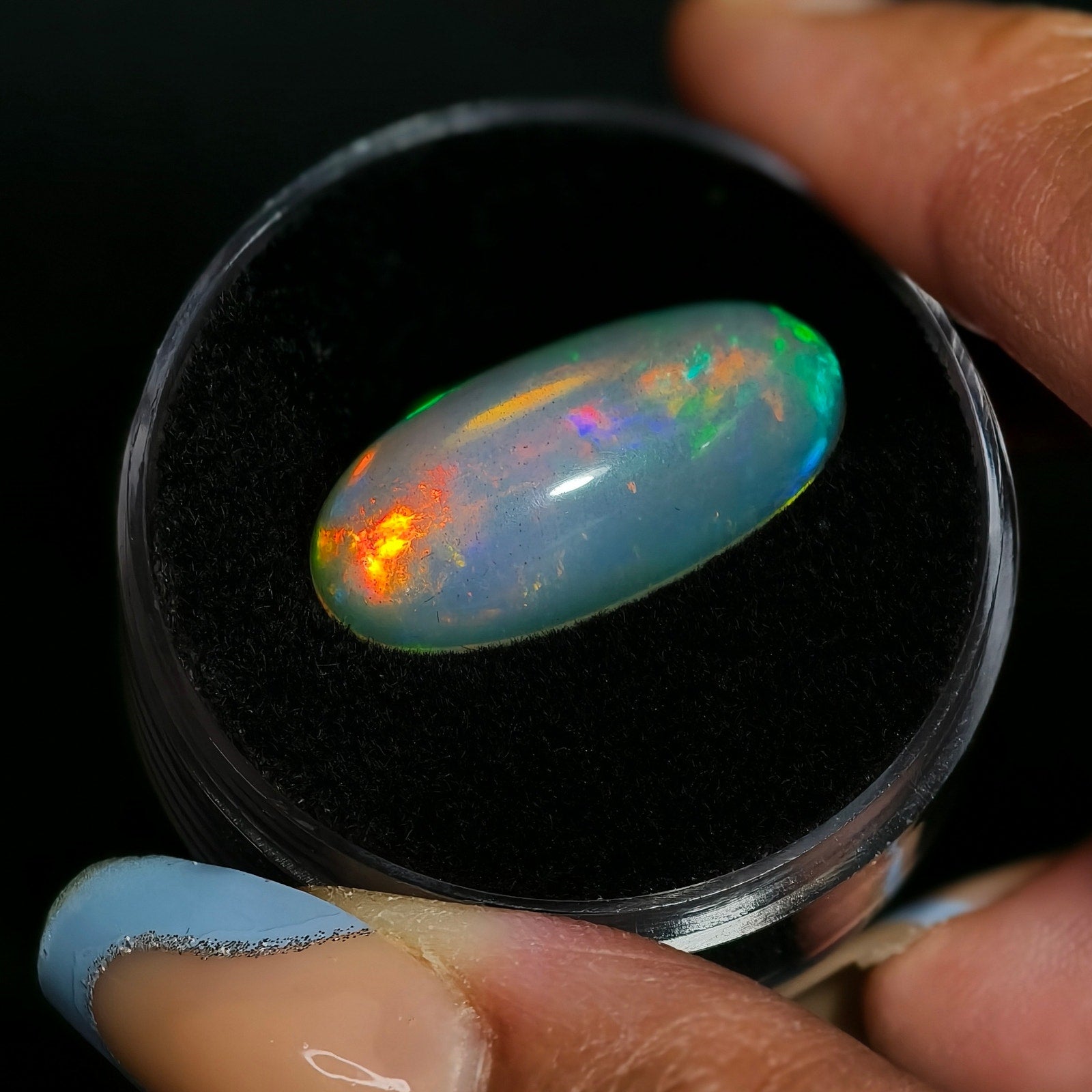 7.75ct Natural Ethiopian Welo Opal Oval Cabochon