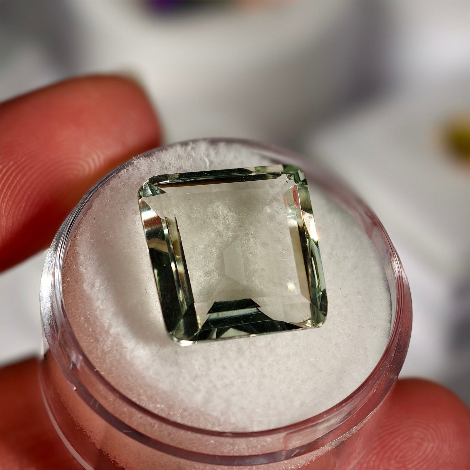 11.25ct Prasiolite Square Cut Gemstone
