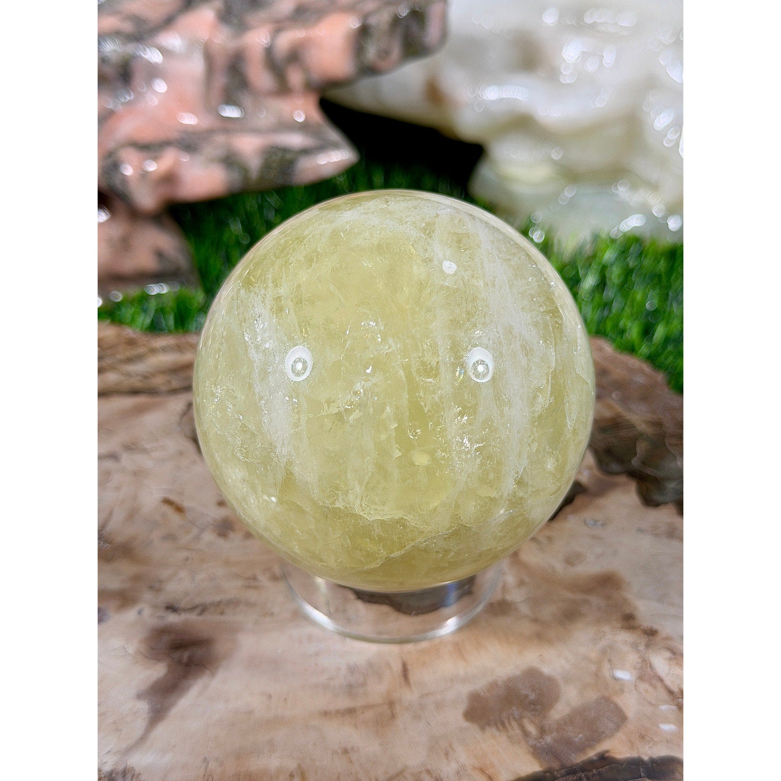 64mm Citrine Crystal Sphere 1 lb 0.8 oz