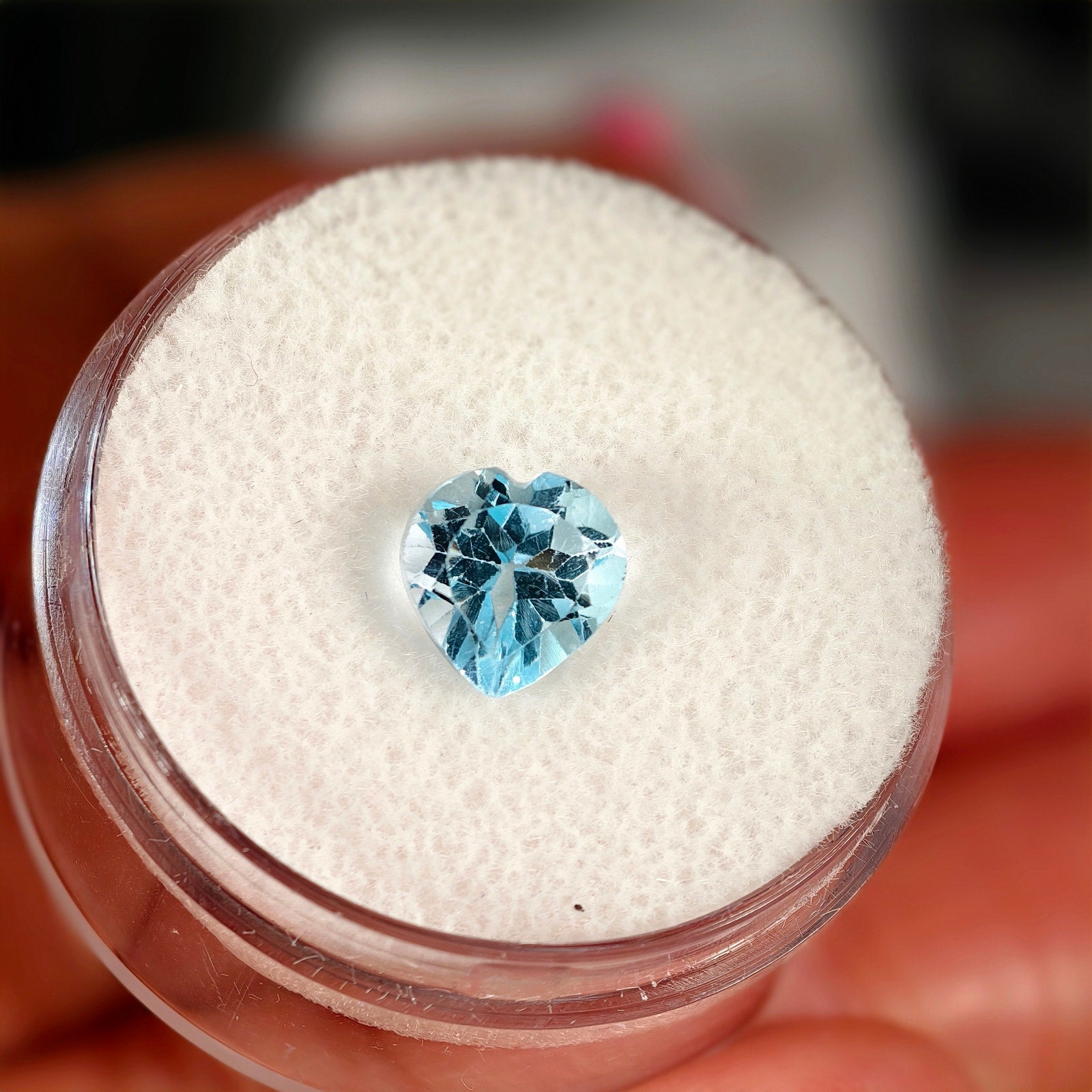 1.90ct Blue Topaz Heart Cut Gemstone