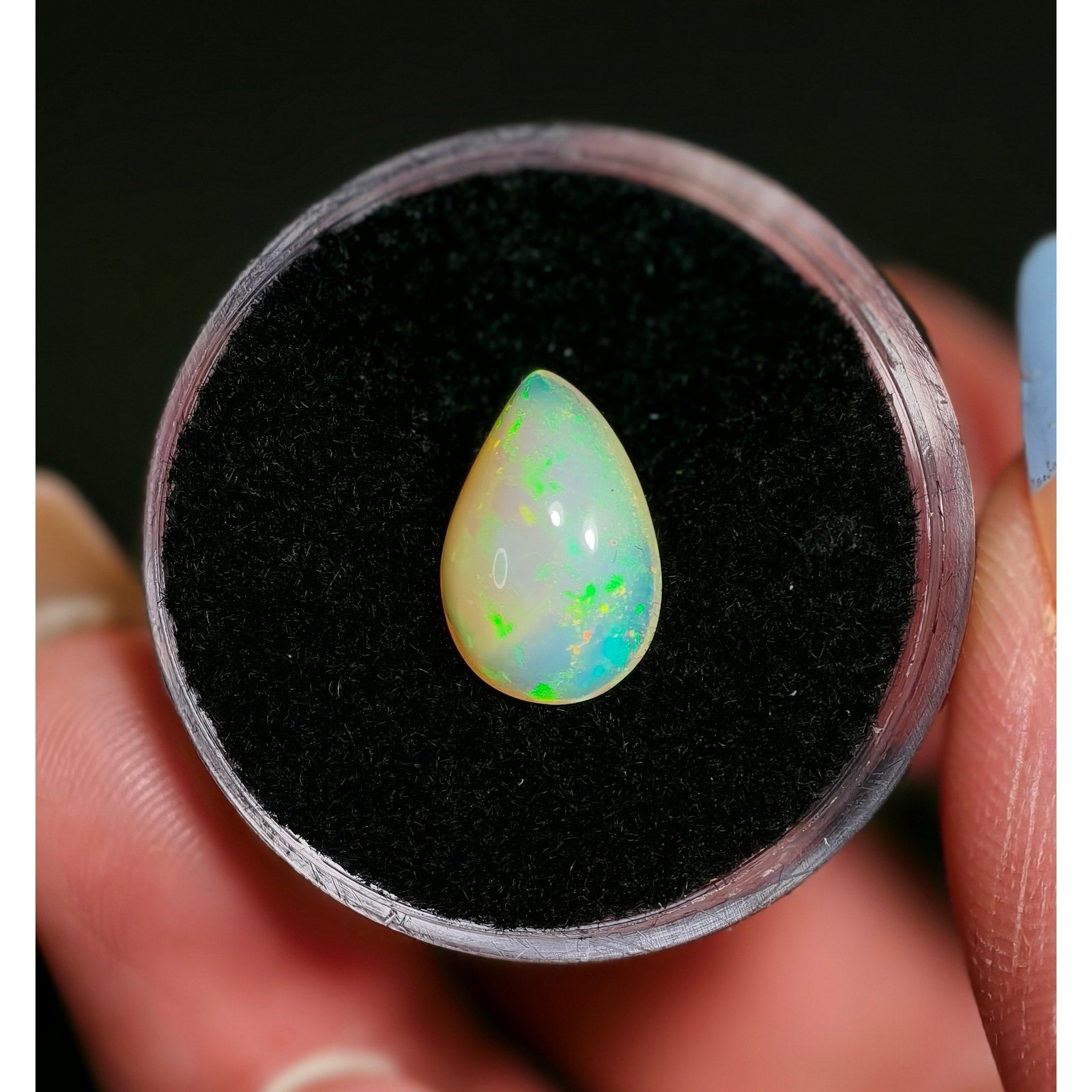 1.85ct Ethiopian Welo Opal Pear Cabochon Gemstone