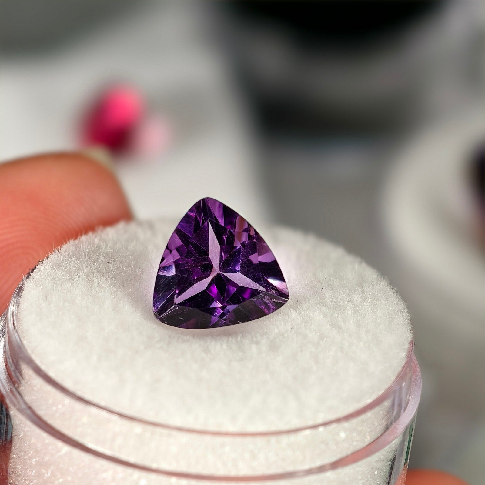 2.65ct Amethyst Gemstone Trillion Cut
