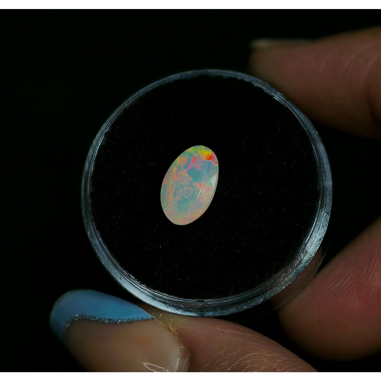 1.25ct  Ethiopian Welo Opal Faceted Oval Gemstone