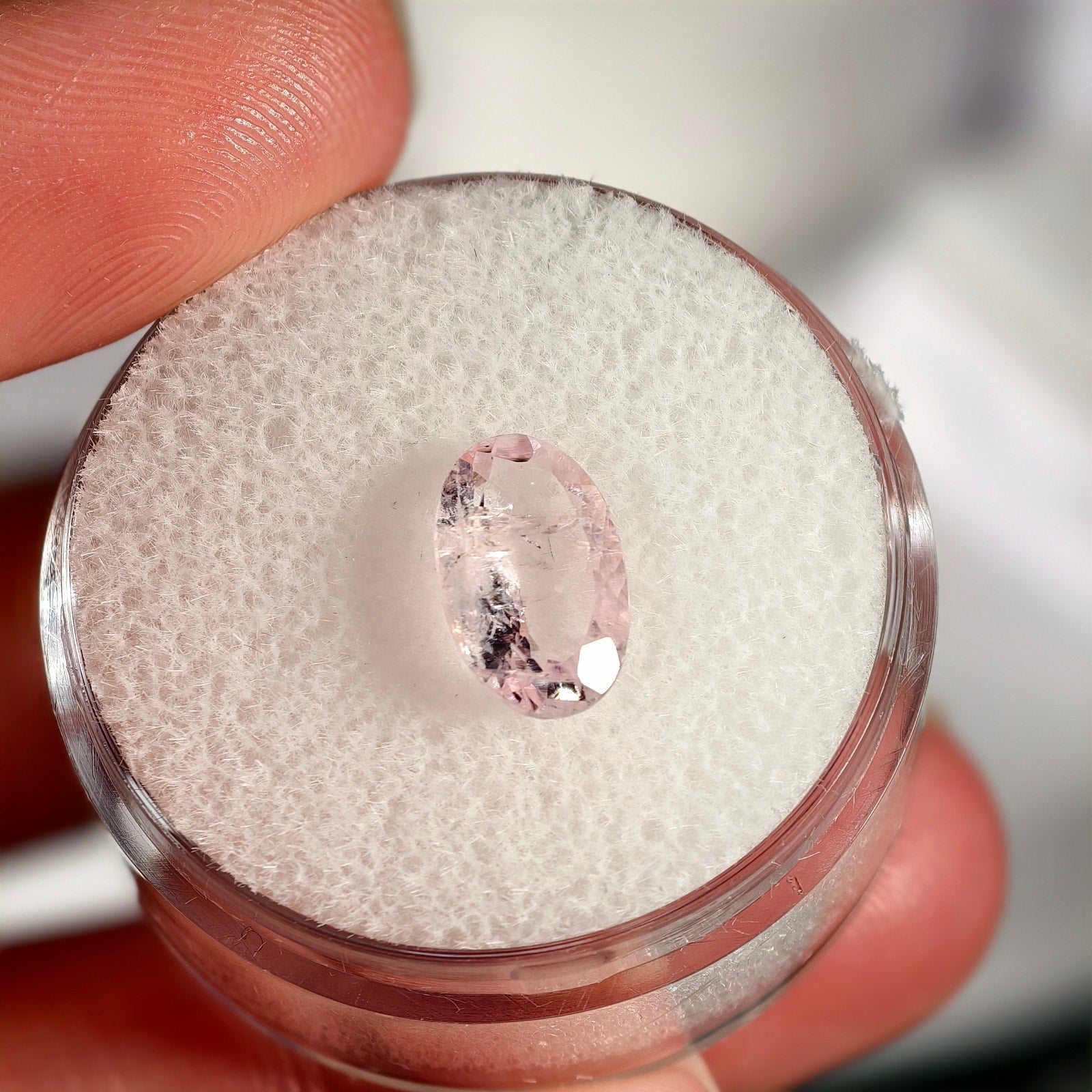 1.45ct Morganite Oval Cut Gemstone