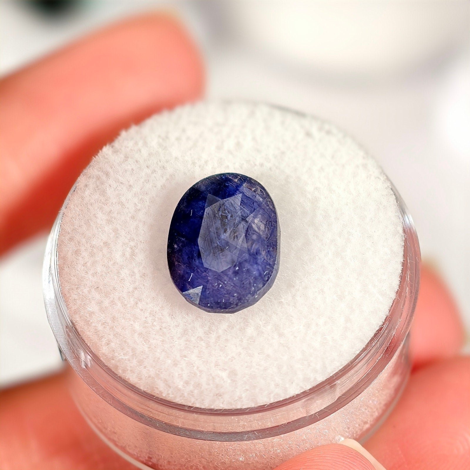 5.30ct Blue Sapphire (Glass Filled) Oval Cut Gemstone