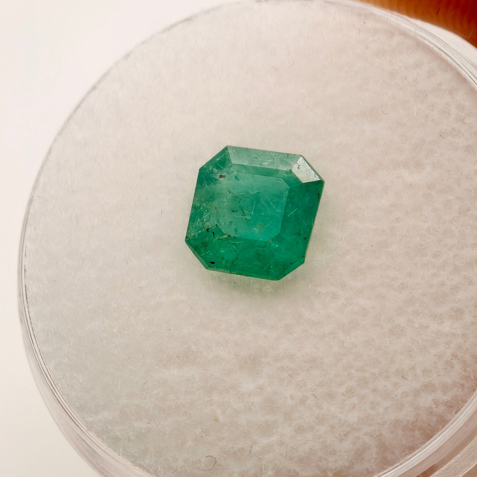 1.20ct Brazilian Emerald Faceted Emerald Cut Gemstone