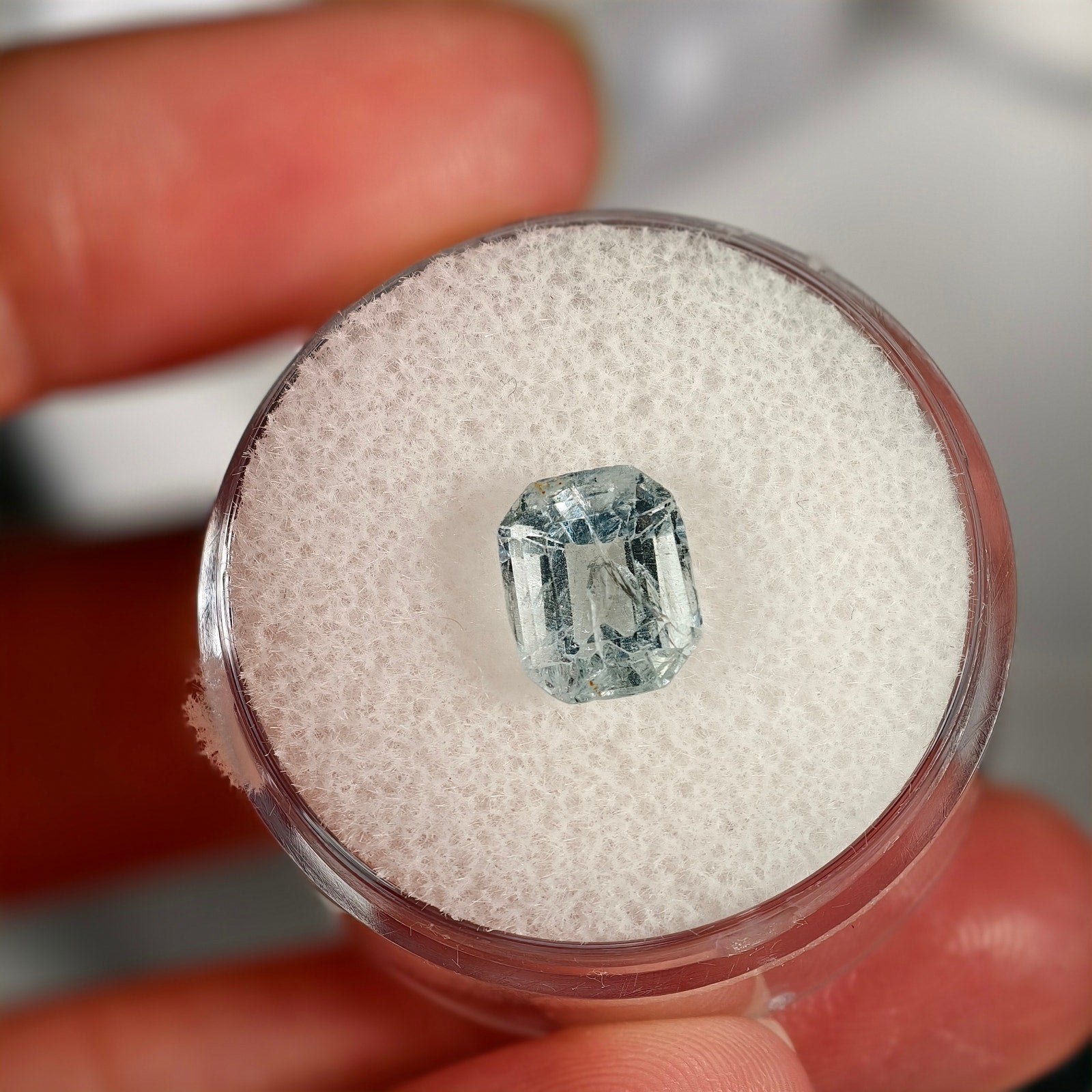 2.00ct Aquamarine Rectangle Cushion Cut Gemstone