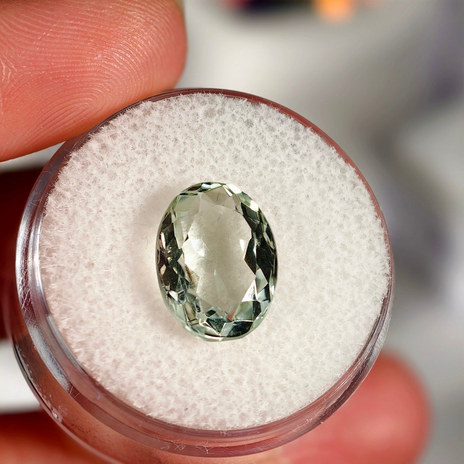 5.00ct Prasiolite Oval Cut Gemstone