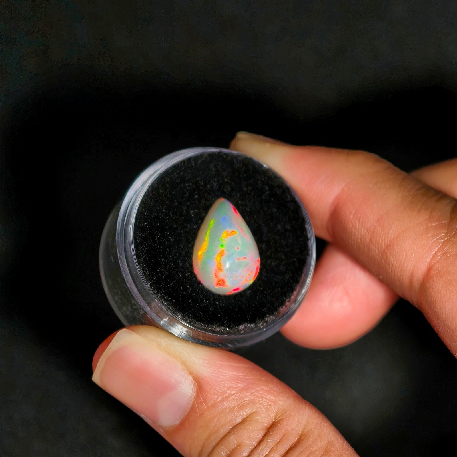 4.35ct Ethiopian Welo Opal Cab Pear Gemstone